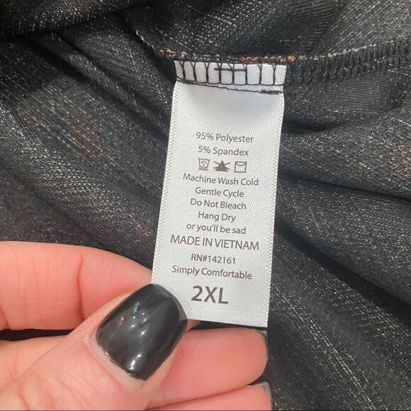 NWT Lularoe Skirt Size 2X A-Line Tribal Southwest geometric black office pockets - Picture 5 of 6